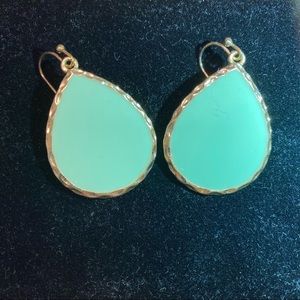 Seafoam Teardrop Dangle Earrings